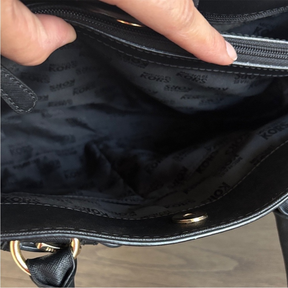 Michael Kors Black Satchel with Gold Hardware - Picture 5 of 8